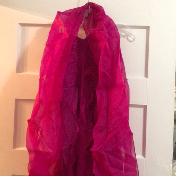 Badgley Mishka Strapless Ruffles Gown Prom Wedding - Picture 5 of 6